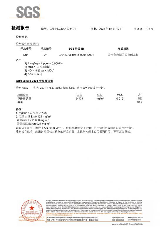 2023SGSOG视讯家居甲醛检测汇报中文版